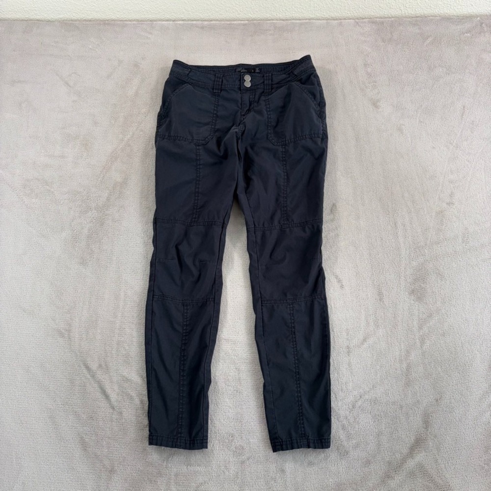 Prana Essex Pants Women 2‎ Grey Organic Cotton Blend Outdoor Hiking Gorpcore
